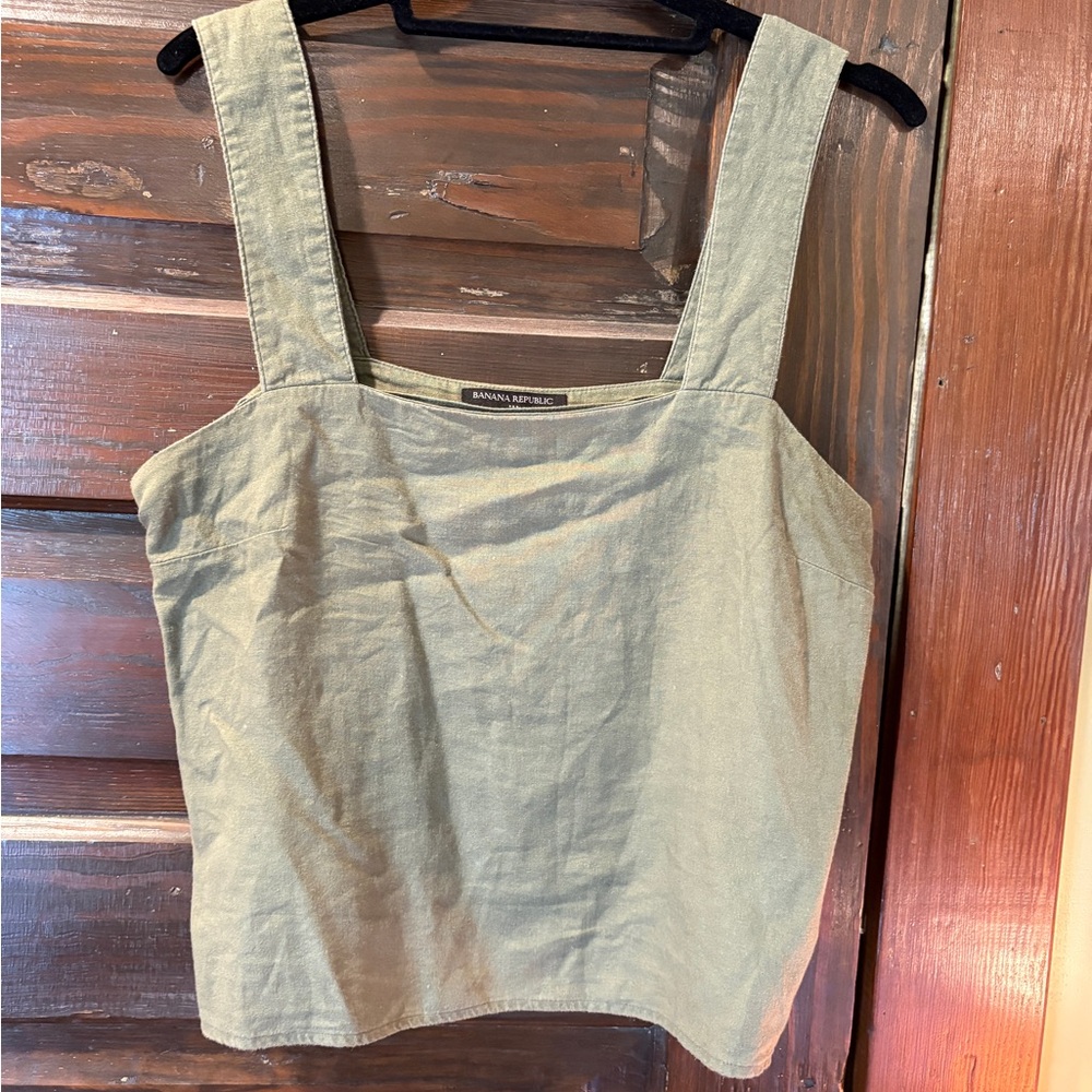 Banana Republic Green Sleeveless Tank Top
